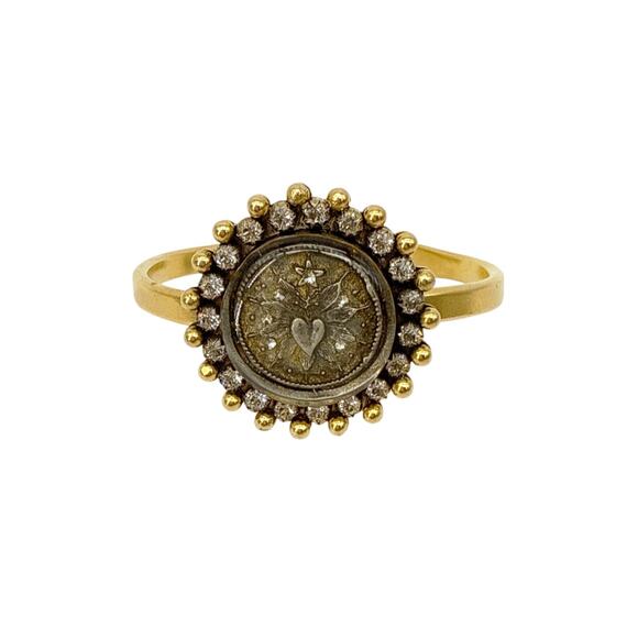 Virgins Saints & Angels Gold Bracelet with Silver Medallion - Picture 2 of 9